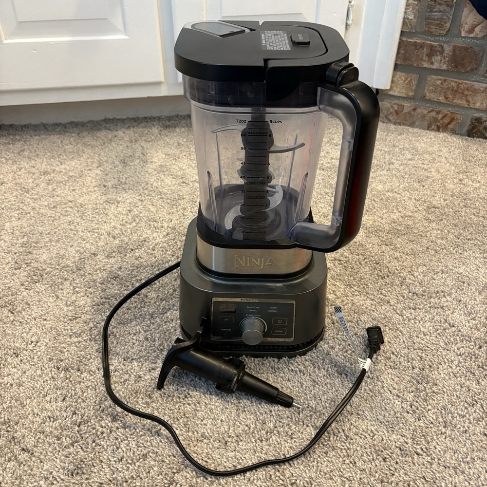 Ninja Foodi SS201 Power Blender & Processor Black/Silver With Dough Blade! WORKS